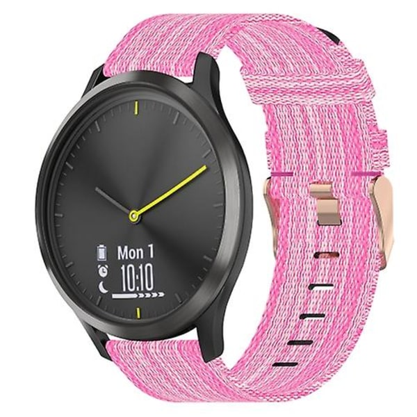 Garmin Vivomove Hr Sport 20 mm: nylon watch ranneke Pink