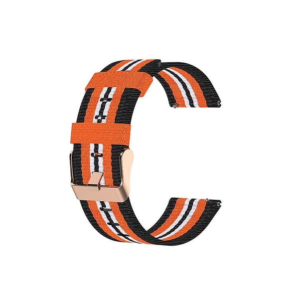 Til Garmin Vivoactive 3 Nylon urrem Black Orange
