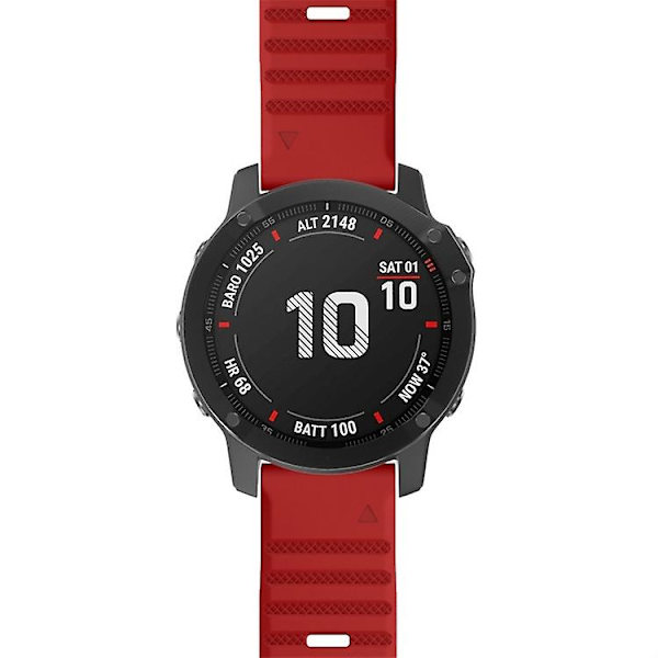 Til Garmin Fenix ​​7x silikone urrem Red