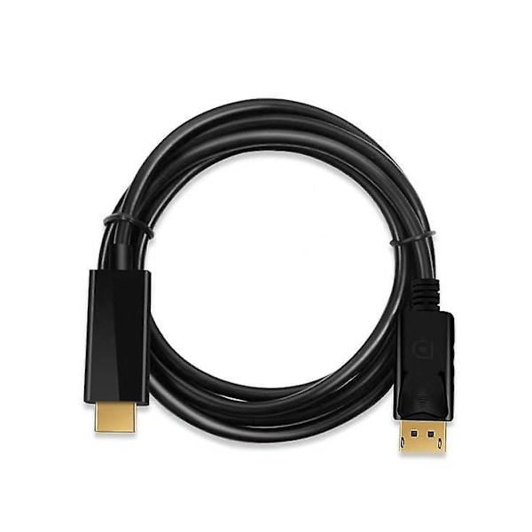 1080p Displayport til HDMI 1,8 m kabelkonverter(adapter) guldbelagt ledning Black