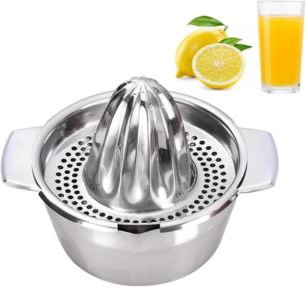 Citruspresser Citronpresser Rustfrit Stål med Beholder