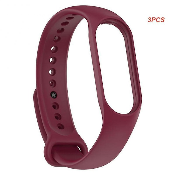 Ny 2/3/5pcs klokkestropp for Xiaomi Mi 7 håndledd silikonarmbånd håndleddsstropper treningsklokkestropp smartwatch-tilbehør 08 3pcs3092