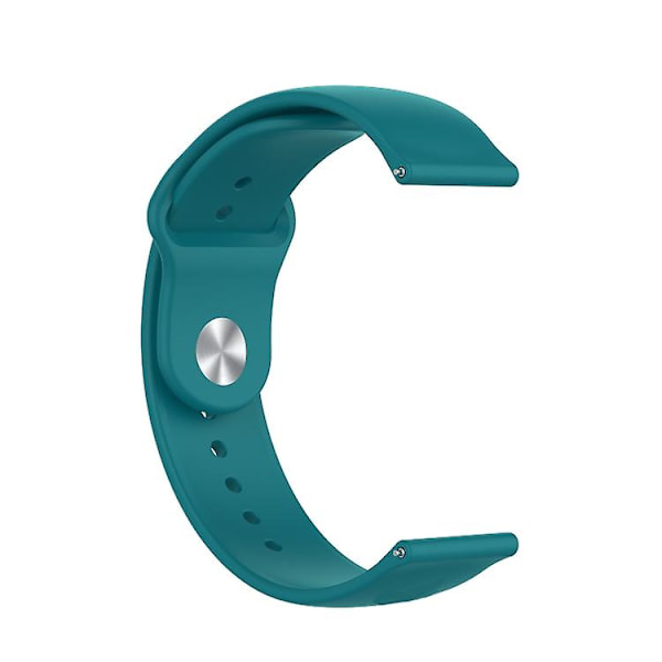 Til Garmin Vivomove 3s / 4s 18 mm omvendt spænde silikone urbånd Official Green
