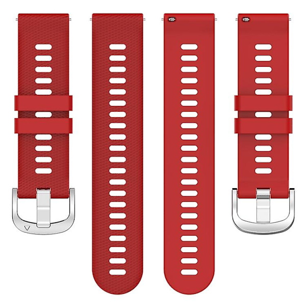 Til Garmin Venu 2plus 20mm Cross Textured Silicone Watch Band Red