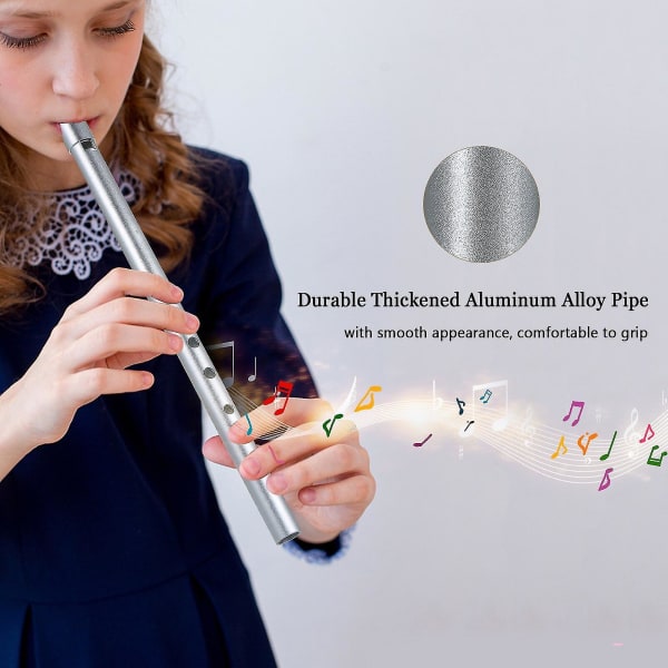 Irish Whistle Traditionell Tin Penny Whistle 6 hål Flöjt Blåsmusikinstrument För nybörjare Medelexperter- Key Of C