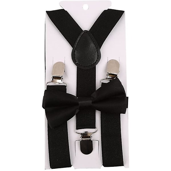 Barn Gutter Jenter Seler Elastisk Justerbar Seler Clip-on Med sløyfesett