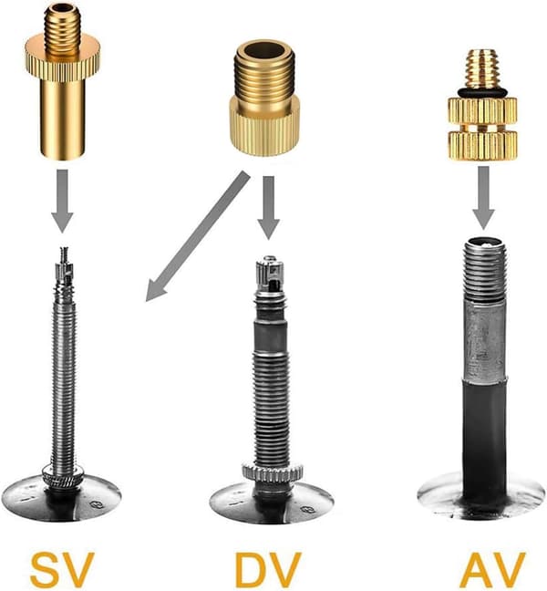 Sett - DV/AV/SV Sykkelventil Adaptersett