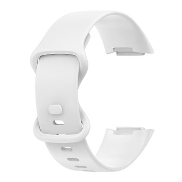 Til Fitbit Charge 5 monokromatisk silikone urrem White