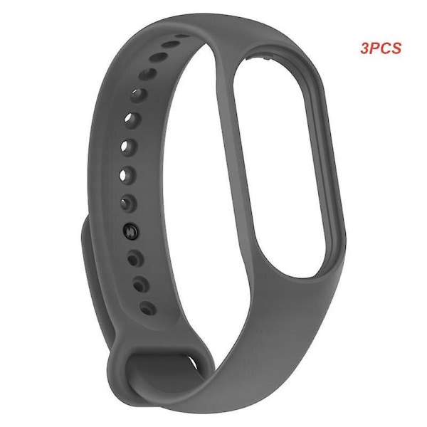 Ny 2/3/5pcs urrem til Xiaomi Mi 7 håndled silikonearmbånd håndledsremme fitness urrem smartwatch tilbehør 03 3pcs3079