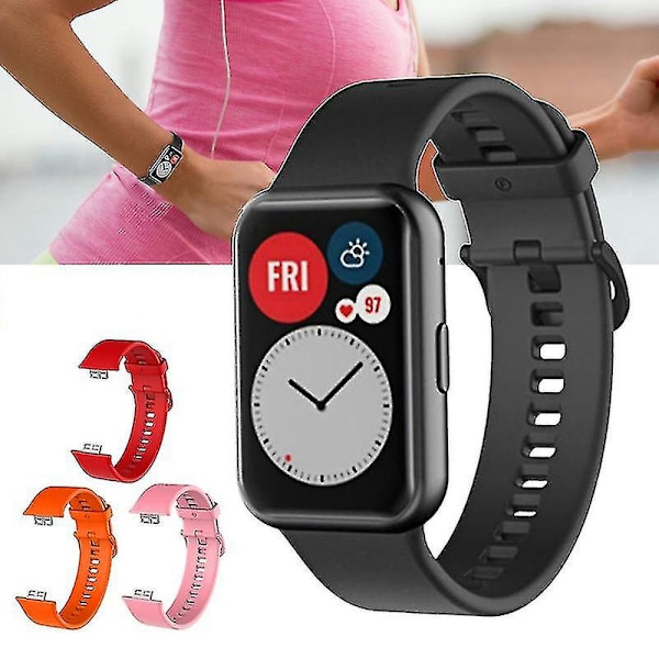 Silikonarmband för Huawei Watch Fit Red