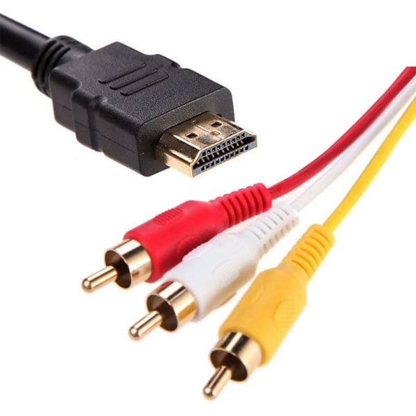 Simyoung HDMI-RCA-kaapeli HDMI-uros 3 RCA AV-kaapeliadapteri HDTV DVD HD 1080P 5Ft 1.5M
