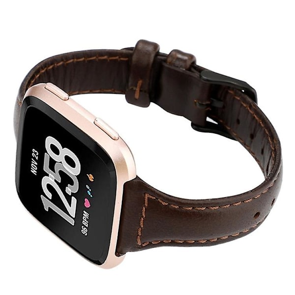 Fitbit Versa Crazy Horse Texture watch Coffee