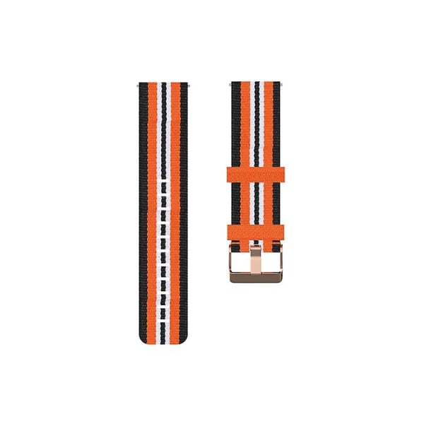 For Fitbit Versa Canvas Watch Band Black Orange