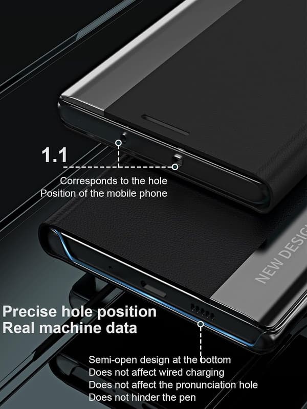 Fodral till Samsung Galaxy S26 Plus, flipfodral PU-läder (mörkblå)