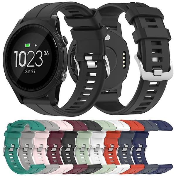 Til Garmin Forerunner 935 22mm ensfarvet silikoneurrem Burgundy