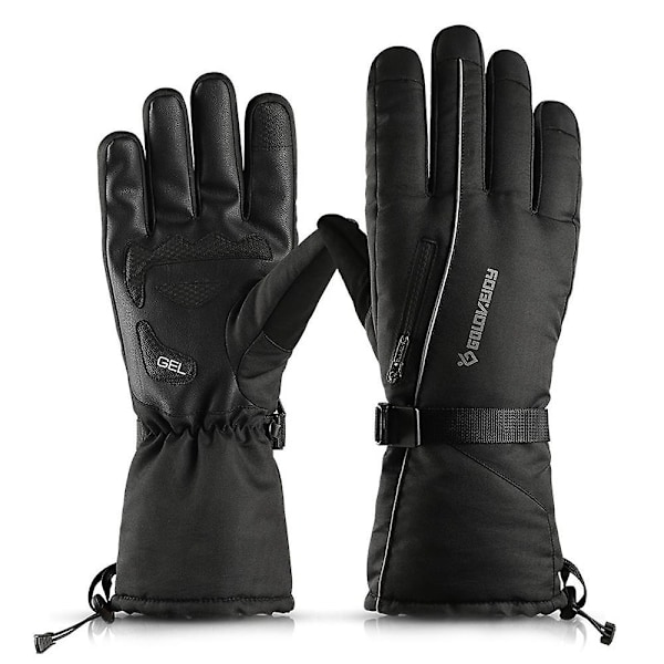 Vinter Ski Handsker Touch Screen Sne Vandtætte Termiske Varme Motorcykel Handsker Black L