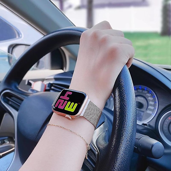 Milanese silmukkahihna Apple Watch Ultra Band 44mm 40mm 45mm 41mm 49mm 42mm 38mm 44mm Correa rannekoru Iwatch Series 3 6 Se 7 8 pink gold 38mm 40mm 41mm