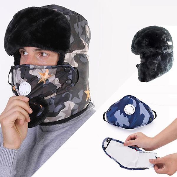 Talvihattu Pidä lämpimänä Unisex Winter Trapper Aviator Trooper Earflap hiihtohattu Red