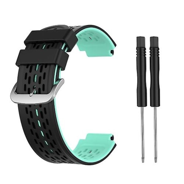 For Garmin Approach S2 / S4 Tofarget silikonklokkerem Black Mint Green