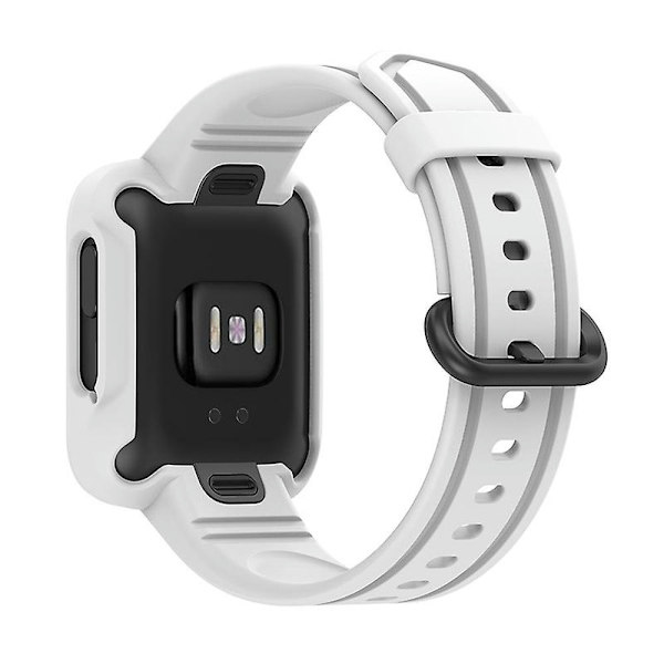 Til Xiaomi Redmi Watch/redmi Watch 2/mi Watch Lite/mi Watch Lite 2 Smart Watch Rem, Blød Silikone Rem Med Urkasse White