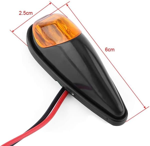 LED Motorcykel Flush Mount Blinklys (Ravn)
