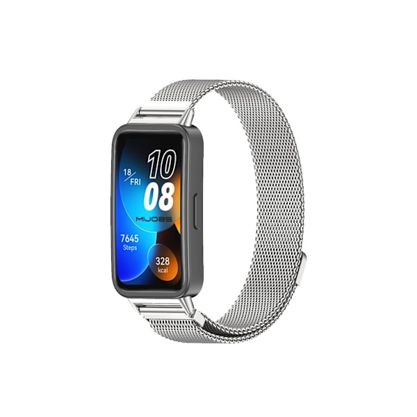 Smartwatch-rem för Huawei Strap 8 Mijobs Milan magnetiskt armband i rostfritt stål (silver)