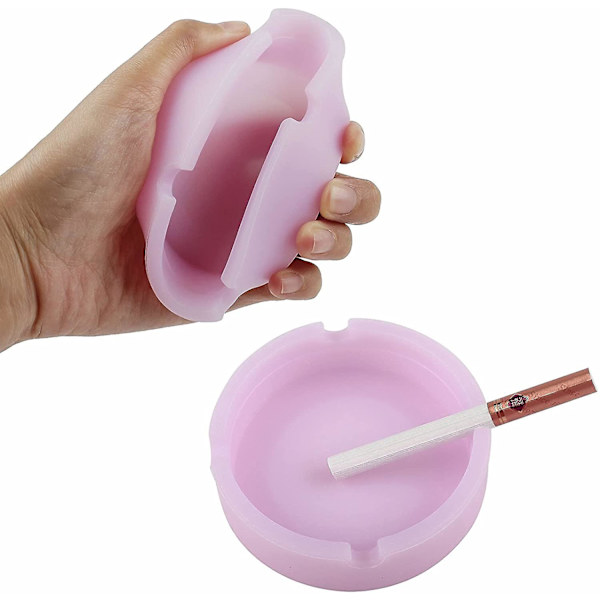 3-pack självlysande askfat i silikon, premiumgummi, hög temperatur