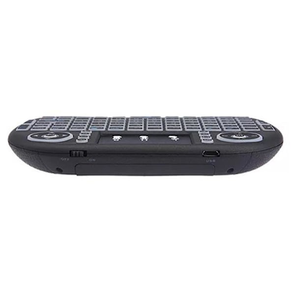 Mini 2.4ghz Multi-media Bärbar Trådlös Handhållen Mini-tangentbord Backlit lithium battery black