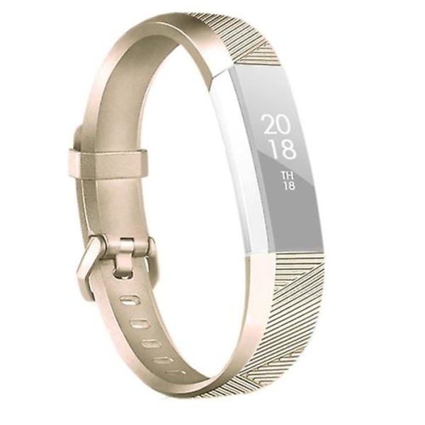 For Fitbit Alta / Alta Hr Metallfarget klokkerem med beltespenne Champagne Gold