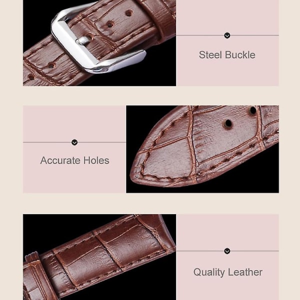 Fitbit Versa 3 / Sense Universal Crocodile Texture watch Black