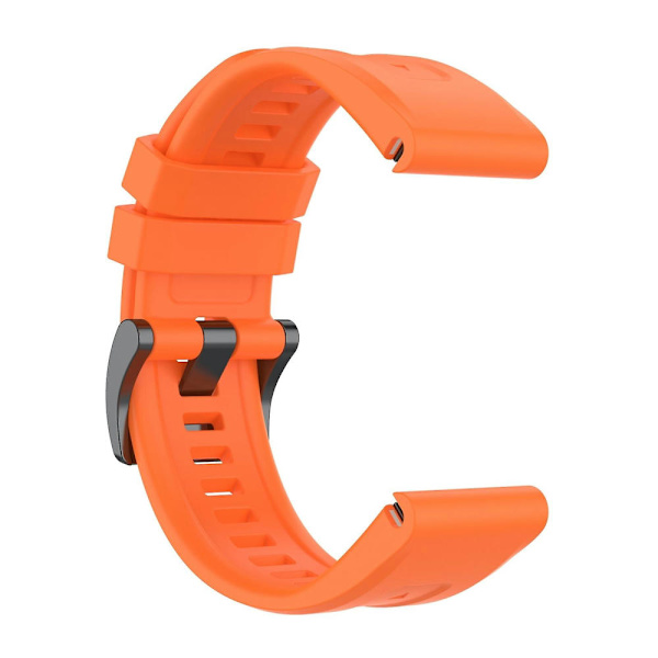 22mm Hurtigutløselig Silikonrem for Garmin Fenix 7 Orange