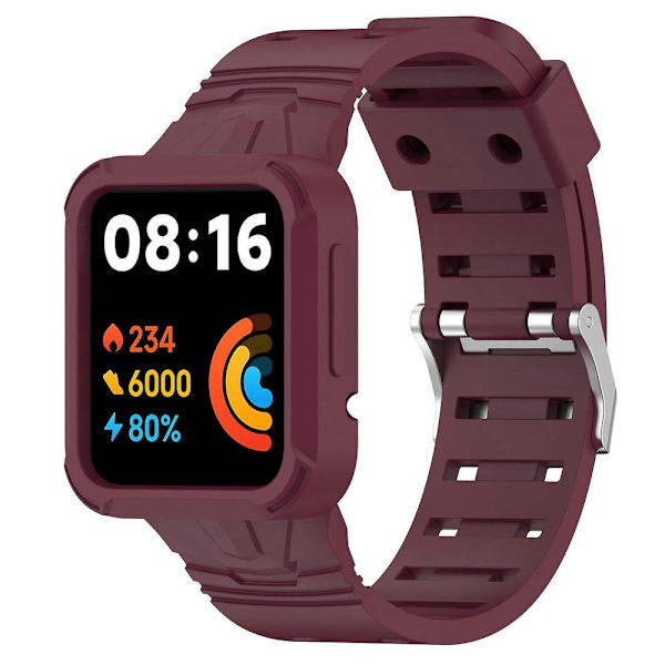 Til Xiaomi Redmi Watch 2 Lite/Mi Watch Lite2/Lite1 Universal Watch Wrist Strap Sports Watch Quic Wine red