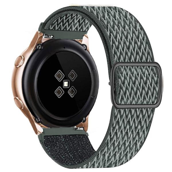 20 mm 22 mm bånd til Samsung Galaxy Watch 4/classic/3/5/pro/active 2 Gear S3 Elastic Nylon Loop Huawei Watch Gt 2 2e 3 Pro Strap Pine green 22mm