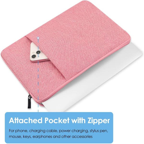 Laptopveske 15.6\" støtsikker vanntett rosa