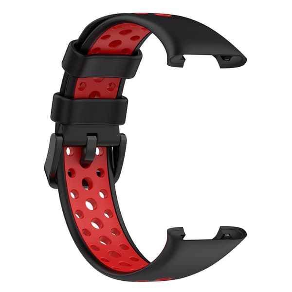 Stropp for Xiaomi Band 7 Pro Tofarget silikonstropp (Svart Rød)