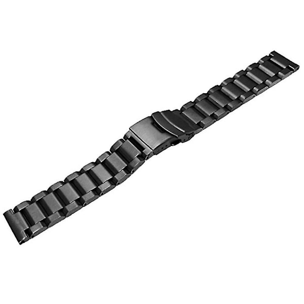 18/20/22/24mm Vaihdetut kaksoissoljet ruostumattomasta teräksestä valmistettu rannehihna Silver 22mm