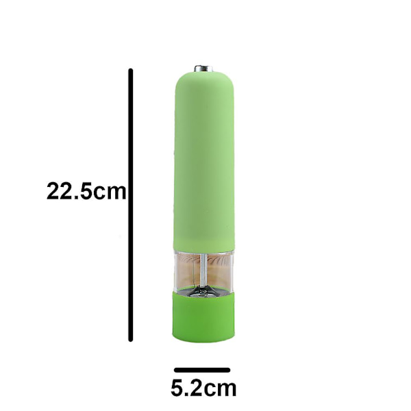 Sähkökäyttöinen merisuola- ja pippurimylly ja shaker set, paristokäyttöinen valolla ja säädettävä, 2 kpl pakkaus green