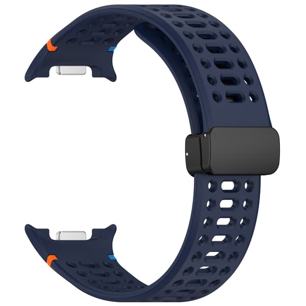 Stropp for Samsung Galaxy Watch 8/Watch 8 Classic Pustende silikonstropp (Midnattsblå)