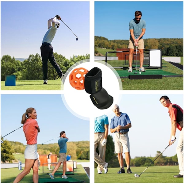 Golf Svingtræningsbold | Golftræningshjælpemidler | Smart Bold Holdningskorriger med Korrigerende Armbånd og Bold | Håndledstræner til Golfbegyndere |