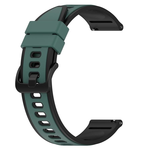 För Garmin Forerunner 55 20mm Tvåfärgad watch Olive Green - Black