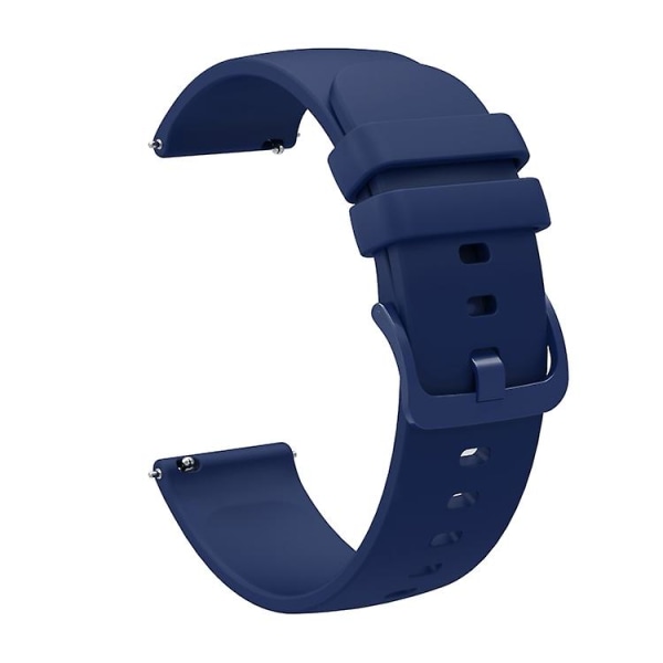 Til Garmin Vivoactive 3 20 mm ensfarvet blød silikone urrem Navy Blue