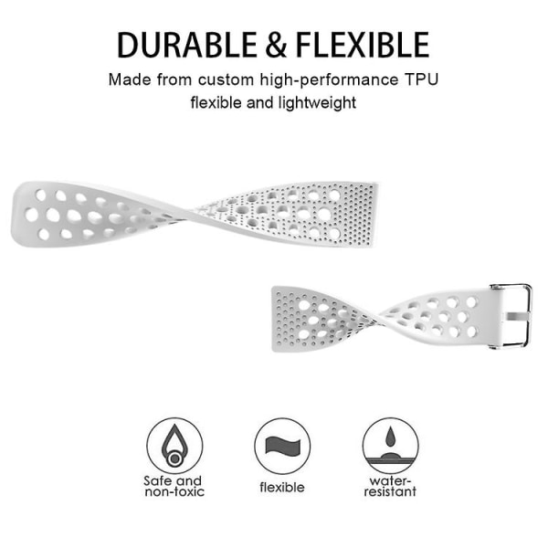 For Fitbit Versa pustende klokkerem White