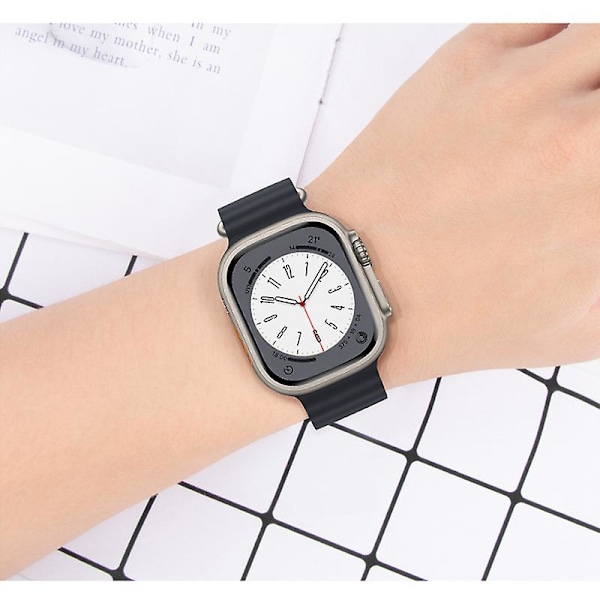 Ranneke Apple Watch Ultra Band 49mm 44mm 40mm 45mm 41mm 42mm 45mm kelloranneke silikonirannekoru Iwatch Series 7 8 4 5 6 3 Se pink Sand-Antique 42mm 44mm 45mm 49mm