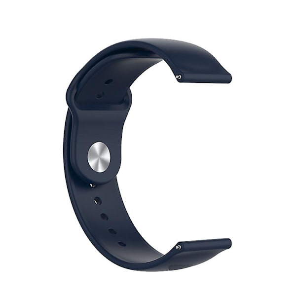 Til Garmin Vivomove 3s / 4s 18 mm omvendt spænde silikone urbånd Navy Blue