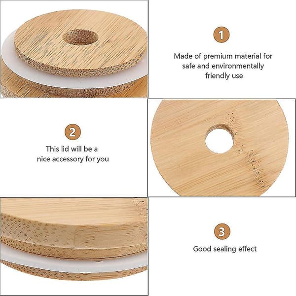 16st Återanvändbara Bambu Burklock 70mm Bamboo Mason Burklock
