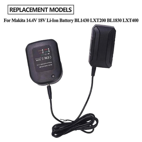 Batterioplader Til Makita 14.4v 18v Batteri Bl1830 Bl1430 Dc18rc Dc18ra Eu Stik 3a 1a Oplader 1A charger