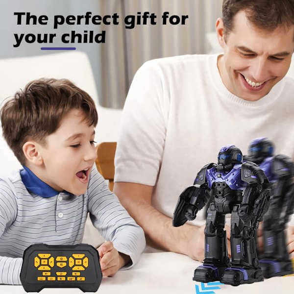 RC-robottilelu, eleohjattu ohjelmoitava RC-robottilelu, puhuva, tanssiva violetti
