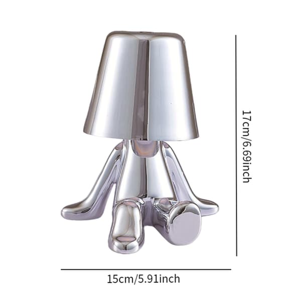 Trådløs bordlampe til sengebord, USB genopladelig, Touch Control, 3 lystilstande (D/guld)