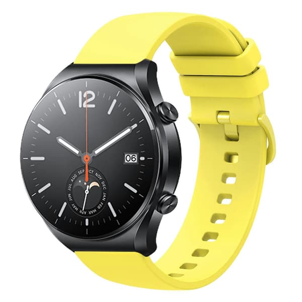 Silikoniranneke Xiaomi Watch S1 -kellolle Yellow