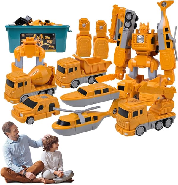 Transformerende Robot Legetøj, 26 dele Robot Billegetøj, Transformerende Legetøj til Børn, Ingeniør Samlet Billegetøj, Magnetisk Samlelegetøj, Magnetisk